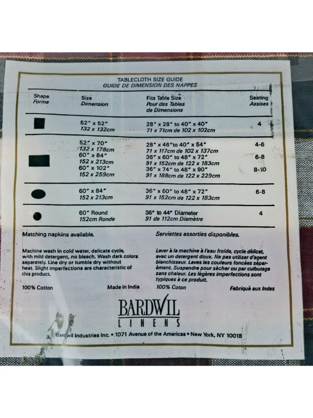 Bardwil Linens Bungalow 60